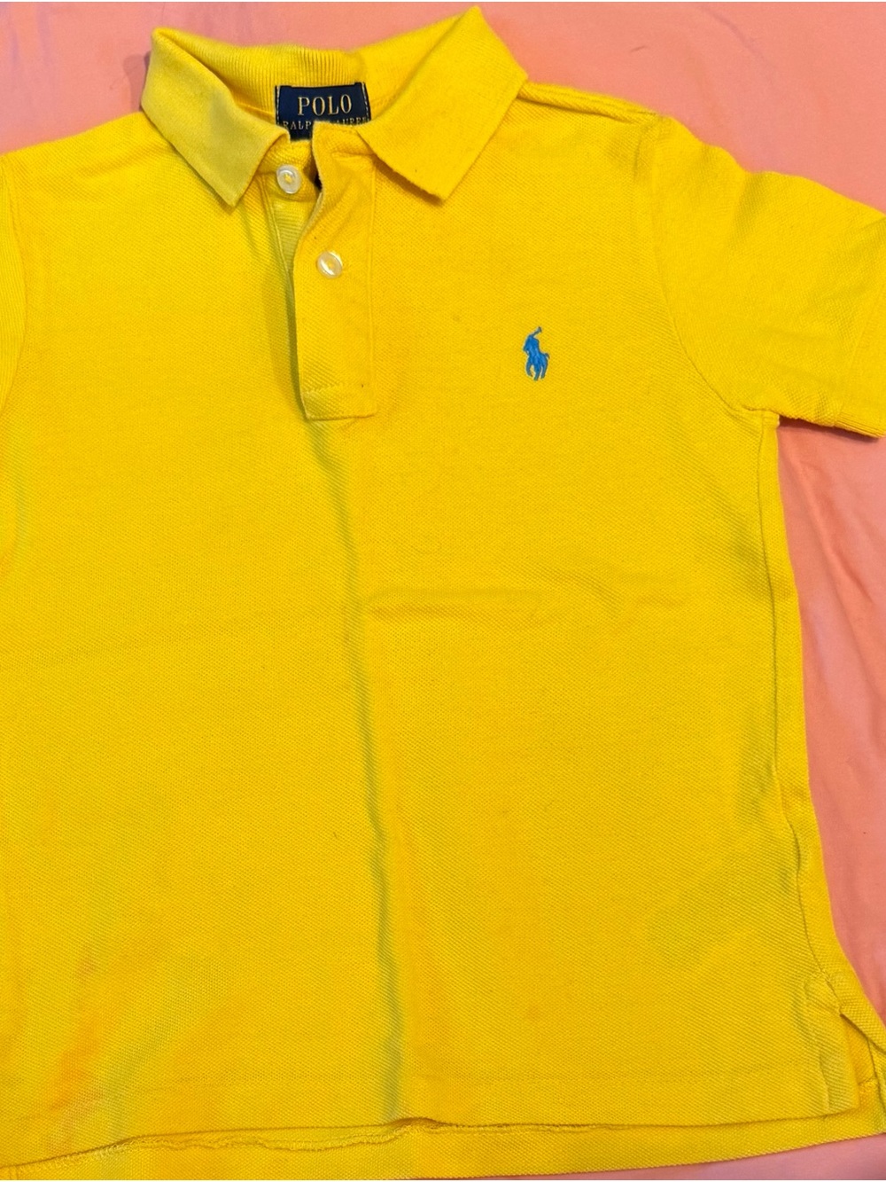 Polo by Ralph Lauren Kids Bright Yellow Polo with Blue Pony